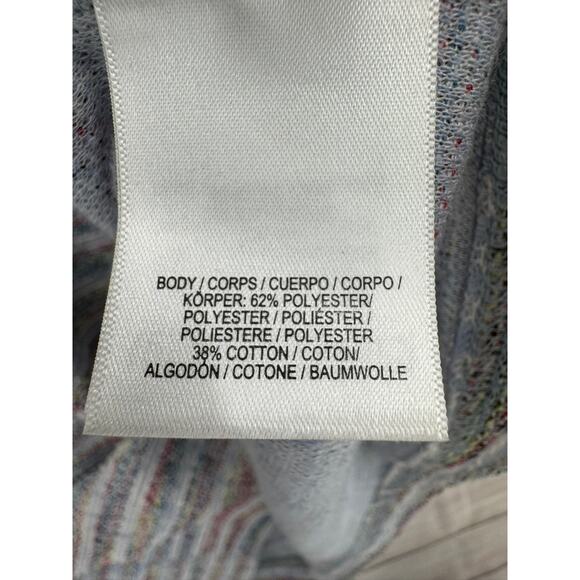 Akemi + Kin Anthropologie Sleeveless Knit Dress Womens L Blue Striped Turtleneck - Picture 7 of 10